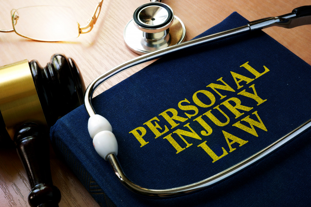 A personal injury lawyer's desk